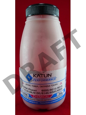 Тонер XEROX Phaser 6000/6010/6015/6125/6128/6130/6140/6500/6505  Magenta, химический (фл.30г.) Katun фас. России