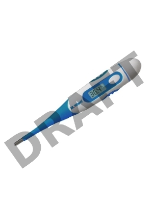 Термометр электронный B.Well WT-04 standart белый/синий