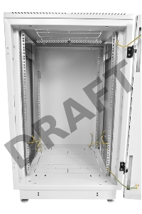 Шкаф коммутационный ЦМО ШТК-М-18.6.6-1ААА-9005 18U 600x600мм пер.дв.стекл задн.дв.стал.лист 2 бок.пан. направл.под закл.гайки 270кг черный