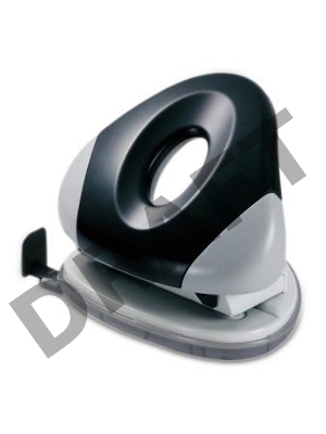 Дырокол Kw-Trio UFO medium 96EOGR/BLCK макс.:25лист. металл/пластик с линейкой черный/серый