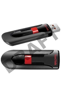 Флеш Диск Sandisk 64Gb Cruzer Glide SDCZ60-064G-B35 USB2.0 черный/красный