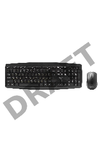 Клавиатура + мышь Gembird KBS-8000 черный USB {беспров. 2.4ГГц/10м, 1600DPI,  мини-приемник}