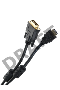Кабель HDMI to DVI-D (19M -25M) 2м, TV-COM, 2 фильтра <LCG135F-2M>