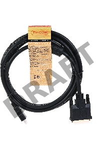 Кабель HDMI to DVI-D (19M -25M) 2м, TV-COM, 2 фильтра <LCG135F-2M>