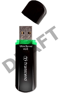 Флеш Диск Transcend 4GB JetFlash 600, USB 2.0, Черный/Красный
