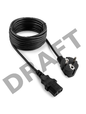 Кабель Кабель питания Gembird 4.5-5.0м, черный, с заземление, пакет PC-186-15