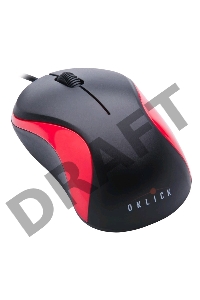 Мышь Oklick 115S for Notebooks Black/Red Optical 1000DPI USB