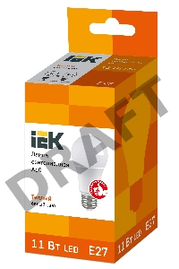 Лампа светодиодная ECO A60 11Вт грушевидная 3000К тепл. бел. E27 990лм 230-240В ИЭК LLE-A60-11-230-30-E27