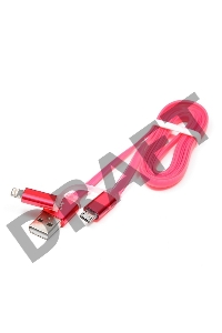 Кабель USB 2.0 Cablexpert CC-mAPUSB2pk1m, AM/microBM 5P - iPhone lightning, 1м, комбо кабель, алюминиевые разъемы, розовый, блистер