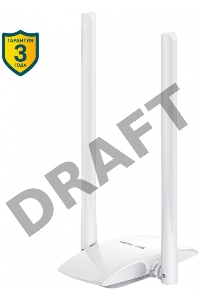 Сетевой адаптер WiFi Mercusys MW300UH USB 2.0 (ант.внеш.несъем.) 2ант.