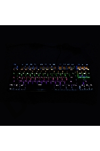 Клавиатура механ Gembird KB-G540L, USB, черн, переключатели Outemu Blue, 87 клавиши, подсветка Rainbow 9 режимов, FN, кабель тканевый 1.8м