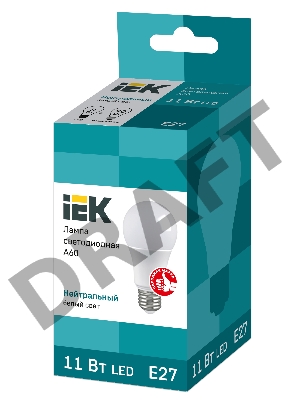 Лампа светодиодная ECO A60 11Вт грушевидная 4000К белый E27 990лм 230-240В ИЭК LLE-A60-11-230-40-E27