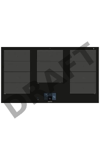 Встраиваемая индукционная варочная поверхность SIEMENS EX975KXW1E IQ700 90см  безрамочный дизайн 3 Flex  зоны  11,1КВт, 17 уровней рег.  Home Connect