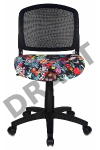 Кресло Бюрократ CH-296NX/TATTOO спинка сетка черный сиденье черный черепа Tattoo