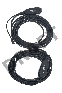 Кабель-адаптер USB3.0-repeater, удлинительный активный <Am-->Af> 10м VCOM <CU827>