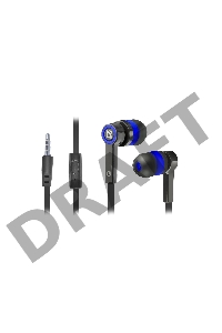 Гарнитура Defender Pulse-420 Black/blue 4-пин 3,5 мм jack, кабель-1,2м