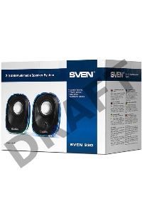 Колонки Sven 330 2.0 черный 5Вт