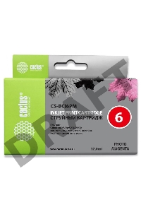 Картридж струйный Cactus CS-BCI6PM пурпурный для Canon S800 S820 S900 S9000 i905D i950S i960x (12ml)