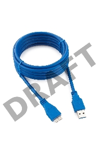 Кабель Gembird PRO CCP-mUSB3-AMBM-10, USB 3.0 кабель для соед. 3м  А-microB (9 pin)  позол.конт., пакет 