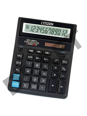Калькулятор бухгалтерский Citizen SDC 888TII черный 12-разр.