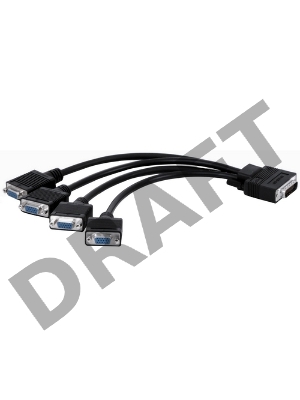Кабель Matrox CAB-L60-4XAF Quad analog upgrade cable (Кабель для апгрейда 3-х портовой карты в 4-х портовую)