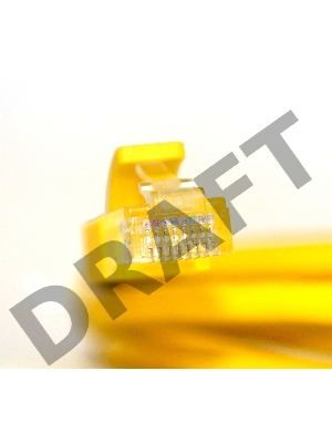 Патч-корд Greenconnect прямой 0.3m, UTP кат.5e, желтый, позолоченные контакты, 24 AWG, литой, GCR-LNC02-0.3m, ethernet high speed 1 Гбит/с, RJ45, T568B Greenconnect Патч-корд прямой 0.3m, UTP кат.5e, желтый, позолоченные контакты, 24 AWG, литой, GCR-LNC02