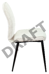 Стул для кухни Бюрократ KF-3 молочный Velvet 20 металл черный на ножках (KF-3/VELV20)