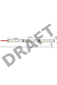 LED лента 220 В, 10х7 мм, IP67, SMD 2835, 60 LED/m, цвет свечения белый, бухта 100 м