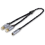 Переходник-разветвитель Vention гибкий Jack 3.5 mm F / 2RCA  F - 0.3м