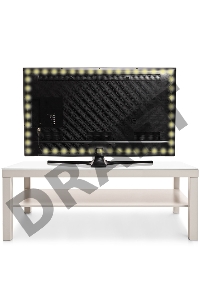 LED лента с USB коннектором 5 В, 8 мм, IP65, SMD 2835, 60 LED/m, цвет свечения теплый белый (3000 K)