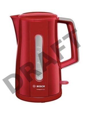 Чайник электрический Bosch TWK3A014 красный