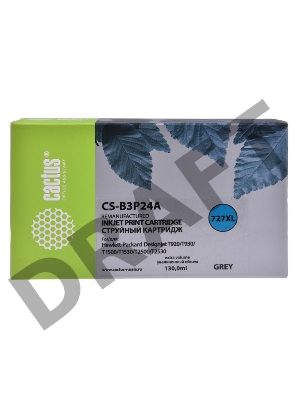 Картридж струйный Cactus №727 CS-B3P24A серый (130мл) для HP DJ T920/T1500/T2530 Картридж струйный Cactus №727 CS-B3P24A серый (130мл) для HP DJ T920/T1500/T2530