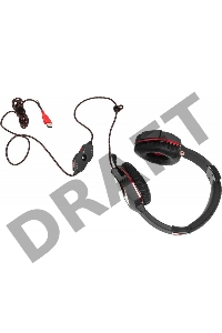 Наушники A4Tech G501, черно-красные  {Наушники с микрофоном, 2.2м}