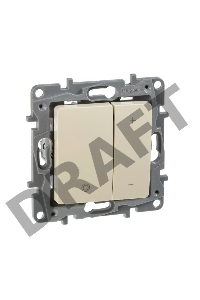 Светорегулятор нажимной 400Вт, сл. кость ETIKA Светорегулятор нажимной 400Вт, сл. кость