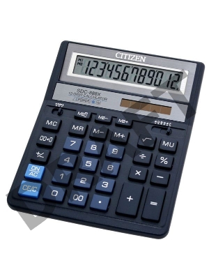 Калькулятор бухгалтерский Citizen SDC-888XBL темно-синий 12-разр.