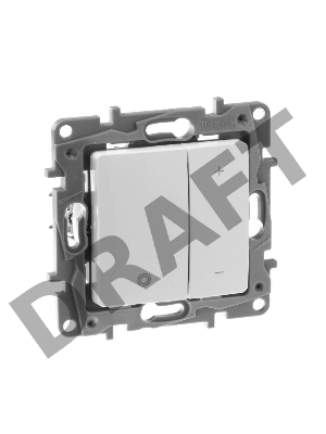 Светорегулятор нажимной 400Вт, бел. ETIKA Светорегулятор нажимной 400Вт, бел.