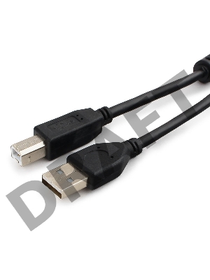 Кабель USB 2.0 Pro Cablexpert CCF2-USB2-AMBM-6, AM/BM, 1.8м, экран, 2феррит.кольца, черный, пакет