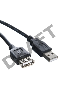 Кабель удлинительный TELECOM USB2.0 <Am-->Af> 1,5 м черный <TUS6990-1.5M>