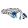 Кабель КВМ 1.8м Переключатель KVM TRENDNet TK-C06, папа-папа {клав.(PS/2),мышь (PS/2), DB15 п, 1.8 m}
