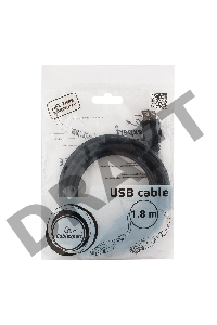 Кабель Cablexpert  USB2.0 Pro CCF2-USB2-AMAF-6, AM/AF, 1.8м, экран, 2феррит.кольца, черный, пакет