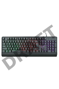 Клавиатура с подстветкой Gembird KB-220L, USB, черный, 104 клавиши, подсветка Rainbow, кабель 1.5м