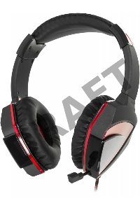 Наушники A4Tech G501, черно-красные  {Наушники с микрофоном, 2.2м}