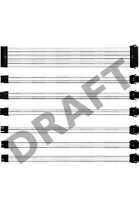 Удлинитель кабеля блока питания Cooler Master UNIVERSAL PSU EXTENSION CABLE KIT WITH PVC SLEEVING - White & Black