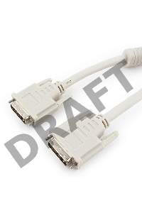 Кабель DVI-D dual link Gembird/Cablexpert CC-DVI2-10M, 25M/25M, 10м, экран, феррит.кольца, пакет