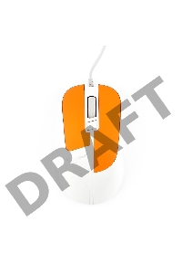 Мышь Gembird MOP-410-O, USB, оранжевый, 3 кнопки+колесо кнопка, soft touch, 1600 DPI, кабель 1.5м
