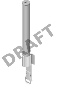 Сетевое оборудование UBIQUITI AMO-2G10 внешняя всенаправленная MIMO 2x2, 10 дБ, 2,35-2,55 ГГц, 360°x12°, 2* RP-SMA (волны вертикальные/горизонтальные)