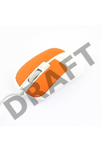 Мышь Gembird MOP-410-O, USB, оранжевый, 3 кнопки+колесо кнопка, soft touch, 1600 DPI, кабель 1.5м