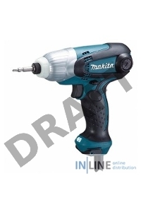 Дрель-шуруповерт Makita TD0101F Шуруповерт уд,{230Вт,0-3200у\м,6-ти гран 6.35,100Нм,0.99кг,кор,M4-M14,бита Philips,подсветка}