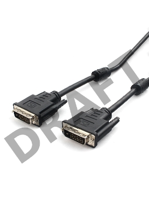 Кабель DVI-D dual link Cablexpert CC-DVI2L-BK-15, 25M/25M, 4.5м, CCS, черный, экран, феррит.кольца, пакет