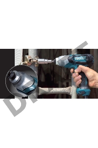 Дрель-шуруповерт Makita TD0101F Шуруповерт уд,{230Вт,0-3200у\м,6-ти гран 6.35,100Нм,0.99кг,кор,M4-M14,бита Philips,подсветка}